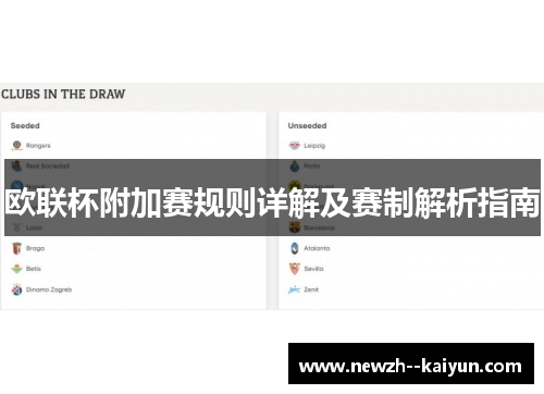 欧联杯附加赛规则详解及赛制解析指南